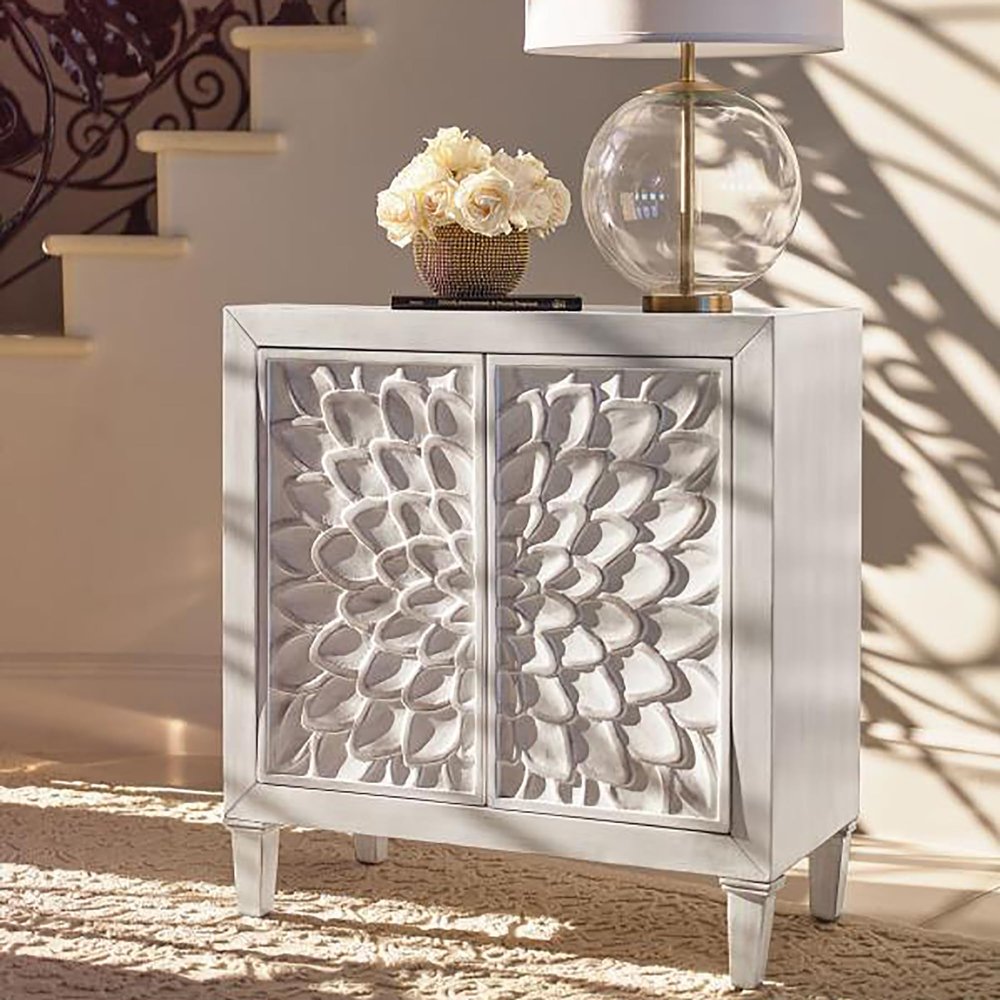 Elyse White 2-Door Accent Cabinet