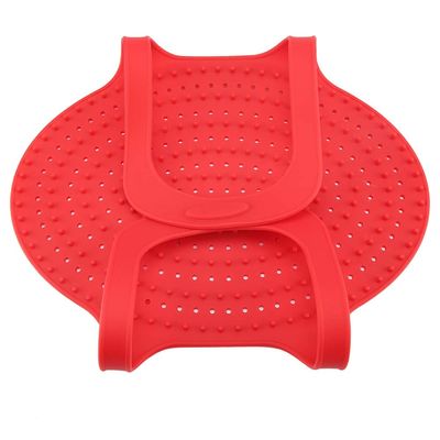 Food Grade Silicone Heat Resistant Turkey Lifter Non Stick Poultry Cooking Mat,Thanksgiving Silicone Roast and Turkey Lifter for Outdoor Grilling or Indoor Cooking (Red)
