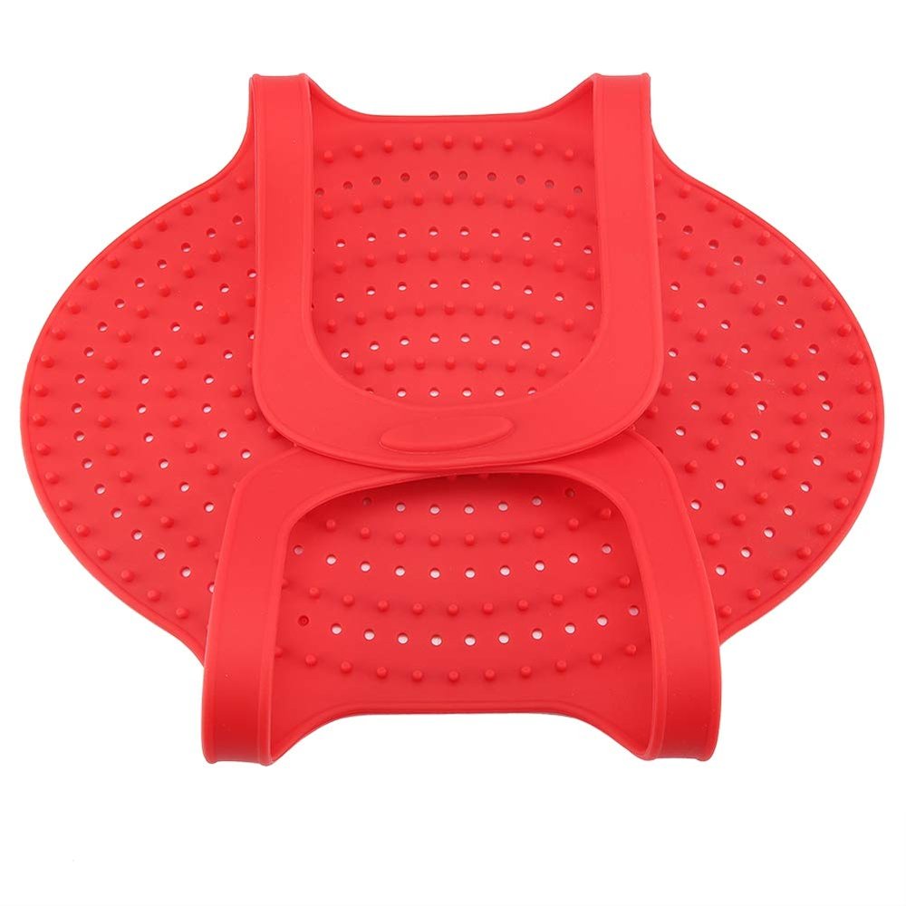 Food Grade Silicone Heat Resistant Turkey Lifter Non Stick Poultry Cooking Mat,Thanksgiving Silicone Roast and Turkey Lifter for Outdoor Grilling or Indoor Cooking (Red)