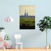 World Famous Oil Paintings Romanticism Prairies Prs De Greifswald (1820-22) Caspar David Friedrich Canvas Wall Art Poster Decorative Bedroom Modern Home Print Picture Artworks Posters 24x36inch(60x90 view 4