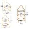 Cake Stand Dessert Table Display Stand Decoration Cake Stand Set Up Creative Afternoon Tea Fruit Dessert Tray Rack Suitable for Gift Tea Party with Plates Cake Holder (Size : B) view 2