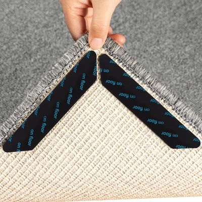 16-Pack Gripper for Rug for Hardwood Floors and Tiles: Double-Sided Reusable Rug Carpet Tape. Anti-Slip Tape Grips Area Rugs, Non-Slip Rug Pads Prevent Sliding, Curling, and Bunching