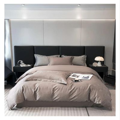 ADovz Dark Blue Gray Abstract 100% Egyptian Cotton Jacquard Bedding Queen Size King Size Set Sheet Comforter Set Bedding,Bed Sheets, FH-762