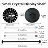 CRASPIRE Mushroom Pendulum Shelf with 3Pcs Crystal Pendant Moon Phase Display Holder Stand Black Wooden Dowsing Divination Metaphysical Boards Witchy Stuff for Home Hanging Stone Essential Oil Decor view 2