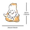 Timethink 12 Inch Cartoon Yoga Cat Wall Clock, Modern Decorative Kids Room Wall Clock Watch, Silent Non Ticking Battery Operated Animal Kitty Clock Wall Decor for Bedroom Living Room Cat Lovers Gift view 2