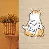 Timethink 12 Inch Cartoon Yoga Cat Wall Clock, Modern Decorative Kids Room Wall Clock Watch, Silent Non Ticking Battery Operated Animal Kitty Clock Wall Decor for Bedroom Living Room Cat Lovers Gift view 3