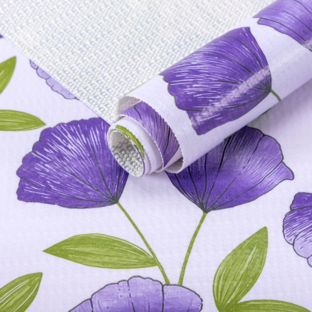 2 Rolls 12" W x 120" L Floral Drawer and Shelf Liner for Cabinets, Non-Adhesive Strong Grip Non-Slip Flower Shelf Cabinet Kitchen Shelf Liners for Kitchen Cabinets