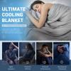 Elegear Cooling Comforter Queen Size Absorb Body Heat to Keep Cool, Double-Sided Cooling Blanket for Hot Sleeper Arc-Chill Cool Fabric Q-Max>0.5, Lightweight Summer Comforter Ice Blanket,Gradient Gray view 4