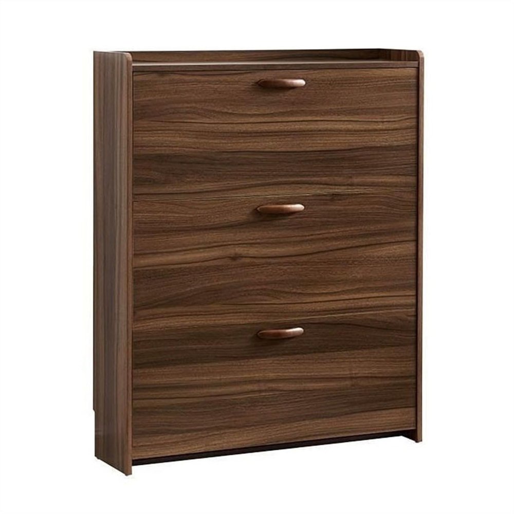 CHICKEN Shoe Rack Shoe Storage Cabinet with 3 Flip Drawers, Freestanding Shoe Organizer for Entryway, Narrow Shoe Rack Cabinet, Rustic Brown Shoe Organizer (Size : 100x17x110cm)