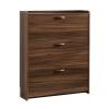 CHICKEN Shoe Rack Shoe Storage Cabinet with 3 Flip Drawers, Freestanding Shoe Organizer for Entryway, Narrow Shoe Rack Cabinet, Rustic Brown Shoe Organizer (Size : 100x17x110cm) view 1