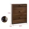 CHICKEN Shoe Rack Shoe Storage Cabinet with 3 Flip Drawers, Freestanding Shoe Organizer for Entryway, Narrow Shoe Rack Cabinet, Rustic Brown Shoe Organizer (Size : 100x17x110cm) view 3