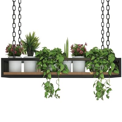 Yopappol Ceiling-Mount Shelf, Floating Shelves for Storage Red Wine, Goblets, Plants, Books, Decorative Display Rack for Wall, for Balcony Bar Flower Shop, Vintage Home Decor (Size : 140x25x15cm)