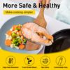 Best Non Toxic Wooden Spatula for Cooking Utensils Teak Wood Wok Spatulas for Kitchen Spoon Pancake Turner Scraper Spurtle Bamboo Kitchen Utensil Flat Egg Flipper Spatula Long Fish Cooking Spatulas view 3