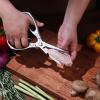BoFuYuan Kitchen Shears for Food: Multipurpose Heavy Duty Kitchen Shears for Cutting Chicken, Meat, Food, (9'' Silver) view 2