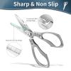 BoFuYuan Kitchen Shears for Food: Multipurpose Heavy Duty Kitchen Shears for Cutting Chicken, Meat, Food, (9'' Silver) view 4