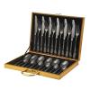 IKXO 24 Piece Silverware Set For 6 Stainless Steel Silverware Set Gold forks And Spoons Silverware Set For Home Kitchen Restaurant Hotel Include Fork Knife Spoon Set Dishwasher Safe view 1