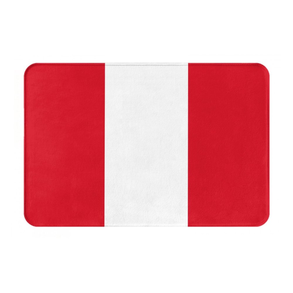 SIYTUAU Flag of Peru Bathroom Rugs 16x24 Inch Ultra Soft Non Slip Bath Mat Kitchen Bedroom Rug Door Mat