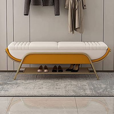 Entryway Bench, Shoe Bench for Living Room, Shoe Bench Nordic Modern Shoe Changing Stool Bedroom Bed End Stool Entryway Shoe Rack Bench for Hallway Living Room Corridors (Color : B)