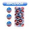 4th of July Hanging Ornaments,30PCS Shatterproof Patriotic Ball Ornaments for Christmas Tree Veterans Day Independence Day Home Wall Decoration view 2
