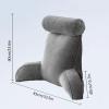 AKYLDI Reading Pillow, Sit up Pillow with Arms and Pockets/Washable Cover, Reading Pillow for Bed for Reading Gaming,Grey view 2