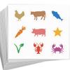 LEMBANG 50 Sheets450 pcs Meal Choice Stickers,Meal Selection Stickers for Place Cards,Chicken/Beef/Fish/Etc. (Colorful) view 1