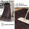 SUWUYUE Runner Rug Non Slip, 3FT x 20FT Washable Area Rug Indoor Outdoor Rubber Back Carpet Mat for Hallway Kitchen Entryway Laundry Room Foyer Balcony Living Room, Brown view 3