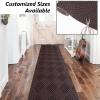 SUWUYUE Runner Rug Non Slip, 3FT x 20FT Washable Area Rug Indoor Outdoor Rubber Back Carpet Mat for Hallway Kitchen Entryway Laundry Room Foyer Balcony Living Room, Brown view 4