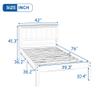 SOFTSEA Twin Size Bed Frame, Platform Bed Frame with Headboard for Bedroom Guest Room Small Room, Solid Wood Bed Frame with Slat Support for Kids Adults, No Box Spring Needed, Easy Assembly, Espresso view 2