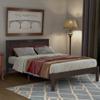 SOFTSEA Twin Size Bed Frame, Platform Bed Frame with Headboard for Bedroom Guest Room Small Room, Solid Wood Bed Frame with Slat Support for Kids Adults, No Box Spring Needed, Easy Assembly, Espresso view 3