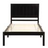 SOFTSEA Twin Size Bed Frame, Platform Bed Frame with Headboard for Bedroom Guest Room Small Room, Solid Wood Bed Frame with Slat Support for Kids Adults, No Box Spring Needed, Easy Assembly, Espresso view 4
