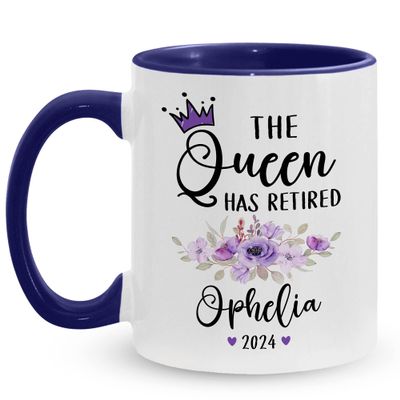 Adaira Personalized Retirement Coffee Mug, The Queen Has Retired Mug, Gifts For Men Women, Gifts For Coworkers, Gift For Women, Retirement Going Away Coffee Mug, Thank You Gift Boss