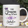 Adaira Personalized Retirement Coffee Mug, The Queen Has Retired Mug, Gifts For Men Women, Gifts For Coworkers, Gift For Women, Retirement Going Away Coffee Mug, Thank You Gift Boss view 4