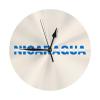 Qauirfe Nicaragua Flag Nicaraguan Text Word Art 9.84-in Silent Non-Ticking Round Wall Clock - Modern Dcor for Home Office School view 1
