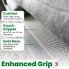 ECOHomes Couch Cushion Grip Pad, Couch Cushion Non Slip Pads Keep Sofa Cushions from Sliding - Anti Slip Sofa & Patio Grips Mattress Gripper Stopper Stop Slide & Prevent Sliding (Loveseat [2PCs Pack]) view 2
