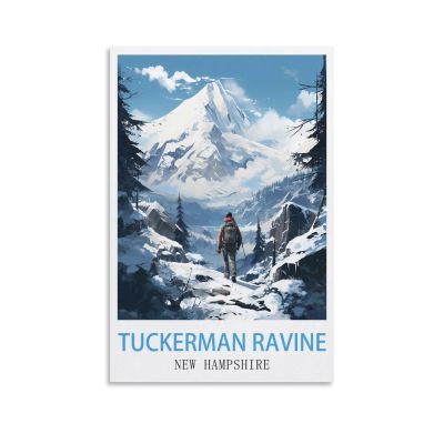 orbana Tuckerman Ravine New Hampshire Vintage Travel Poster 08x12inch(20x30cm) Canvas Print for Living Room, Bedroom, Dorm, Home, Office Wall Decoration, Unframe-style