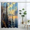 DESIHOM Nautical Lighthouse Shower Curtain Set, Ocean Coast Sunrise Seascape Shower Curtain Retro Sailboat Bathroom Decor Polyester Fabric-72" x 72" view 2
