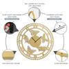 SIGNLEADER Metal Wall Clock Wall Art Decor, Botanical Garden Wall Sculpture Clock Silent Battery Operated Hangings Home Decoration for Living Room, Bedroom, Kitchen, Bathroom - 24" Gold view 4