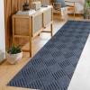 SUWUYUE Runner Rug Non Slip, 6FT x 19FT Washable Area Rug Indoor Outdoor Rubber Back Carpet Mat for Hallway Kitchen Entryway Laundry Room Foyer Balcony Living Room, Grey view 1