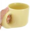 Ciieeo Ceramic Mug with Saucer Aesthetic Coffee Cup Creamy Creative Design for Hot Beverages Easy to and Tea view 2