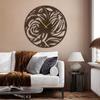 SIGNLEADER Metal Wall Clock Wall Art Decor, Vibrant Floral Cutout Wall Sculpture Clock Silent Battery Operated Hangings Home Decoration for Living Room, Bedroom, Kitchen, Bathroom - 24" Bronze view 1