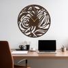 SIGNLEADER Metal Wall Clock Wall Art Decor, Vibrant Floral Cutout Wall Sculpture Clock Silent Battery Operated Hangings Home Decoration for Living Room, Bedroom, Kitchen, Bathroom - 24" Bronze view 3