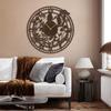 SIGNLEADER Metal Wall Clock Wall Art Decor, Exotic Bird and Foliage Wall Sculpture Clock Silent Battery Operated Hangings Home Decoration for Living Room, Bedroom, Kitchen, Bathroom - 24" Bronze view 1