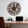 SIGNLEADER Metal Wall Clock Wall Art Decor, Exotic Bird and Foliage Wall Sculpture Clock Silent Battery Operated Hangings Home Decoration for Living Room, Bedroom, Kitchen, Bathroom - 24" Bronze view 3