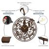 SIGNLEADER Metal Wall Clock Wall Art Decor, Exotic Bird and Foliage Wall Sculpture Clock Silent Battery Operated Hangings Home Decoration for Living Room, Bedroom, Kitchen, Bathroom - 24" Bronze view 4
