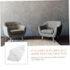 Ciieeo 1pc Milk Silk Sofa Cover Round Sofa Pure Color Home Furniture Dining Chair Cover Chair Sleeves Outdoor Cushion Covers Round Couch Sofa Clear Elasticity Cover Polyester White view 4