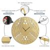 SIGNLEADER Metal Wall Clock Wall Art Decor, Botanical Leaf Pattern Wall Sculpture Clock Silent Battery Operated Hangings Home Decoration for Living Room, Bedroom, Kitchen, Bathroom - 24" Gold view 4