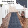 SUWUYUE Runner Rug Non Slip, 6FT x 10FT Washable Area Rug Indoor Outdoor Rubber Back Carpet Mat for Hallway Kitchen Entryway Laundry Room Foyer Balcony Living Room, Grey view 4