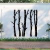 Birch Tree Metal Wall Decor, Birch Tree Wall Art, Metal Tree Wall Art, Metal Tree Wall Decor, Tree Wall Art, Plant Wall Decor, Metal Wall Art, Metal Wall Decor for Living Room Yard (53"x53" | 135x135 cm, Silver) view 4