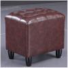 GaRcan Footstool,Foot Stool Sofa Stool Shoe Stools Step Stool Square Small Foot Rest PU Home Decor Living Room (Brown 40X32X40CM) view 1