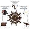 SIGNLEADER Metal Wall Clock Wall Art Decor, Sunburst Silhouette Wall Sculpture Clock Silent Battery Operated Hangings Home Decoration for Living Room, Bedroom, Kitchen, Bathroom - 24" Bronze view 4